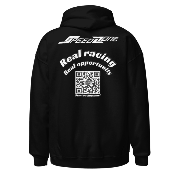 Speedzone Hoodie with QR code