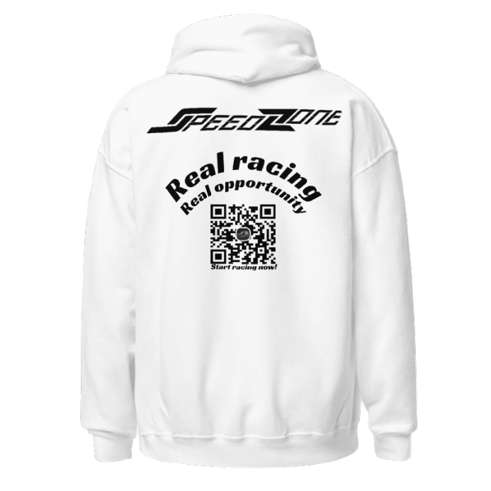 Speedzone Hoodie White with QR