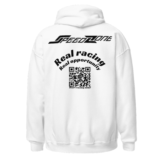 Speedzone Hoodie White with QR